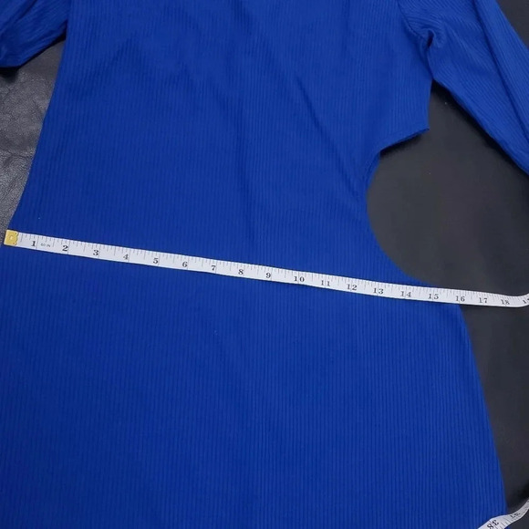 Reformation Dress Kensy Cutout Blue Stretch Knit Mini Size XL NWT - Picture 10 of 15